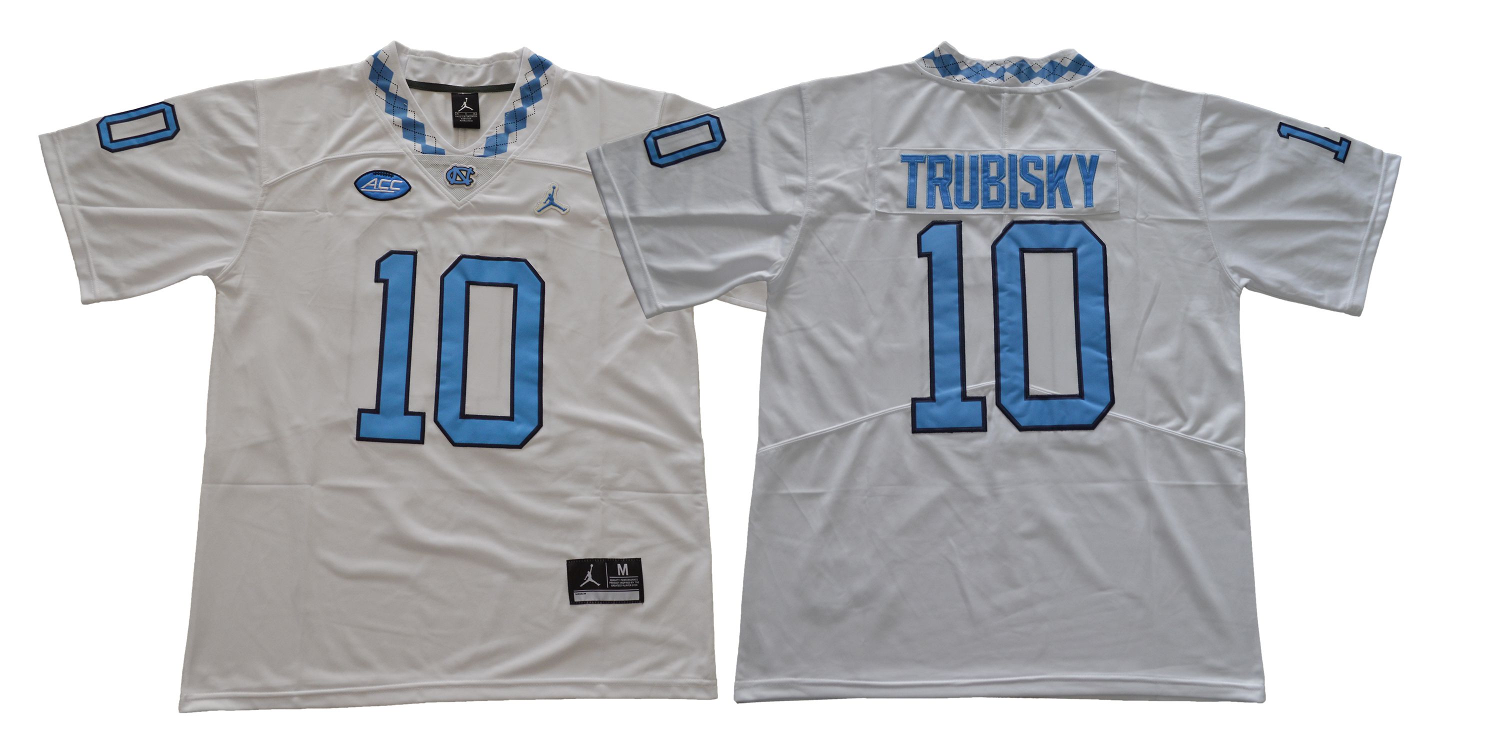 Men North Carolina Tar Heels #10 Trubisky White NCAA Jerseys->ncaa teams->NCAA Jersey